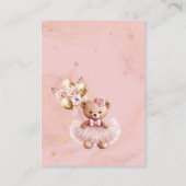 Balloons Teddy Bear Diaper Raffeln Tickets Begleitkarte (Rückseite)