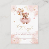 Balloons Teddy Bear Diaper Raffeln Tickets Begleitkarte (Vorderseite)