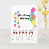 Balloons Thema Happy Netball Geburtstag Karte (Gelbe Blume)