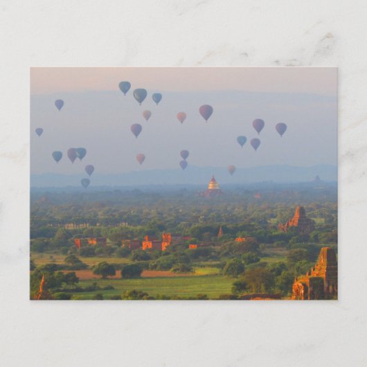 Balloons über Bagan, Myanmar Postcard Postkarte (Vorderseite)