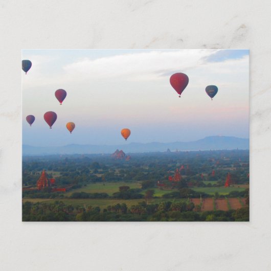 Balloons über Bagan, Myanmar Postcard Postkarte (Vorderseite)