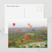 Balloons über Bagan, Myanmar Postcard Postkarte (Vorne/Hinten)