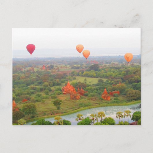 Balloons über Bagan, Myanmar Postcard Postkarte (Vorderseite)