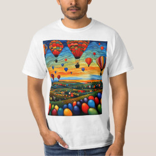 Balloons über der Landschaft 1 T-Shirt