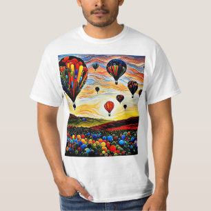 Balloons über der Landschaft 2 T-Shirt