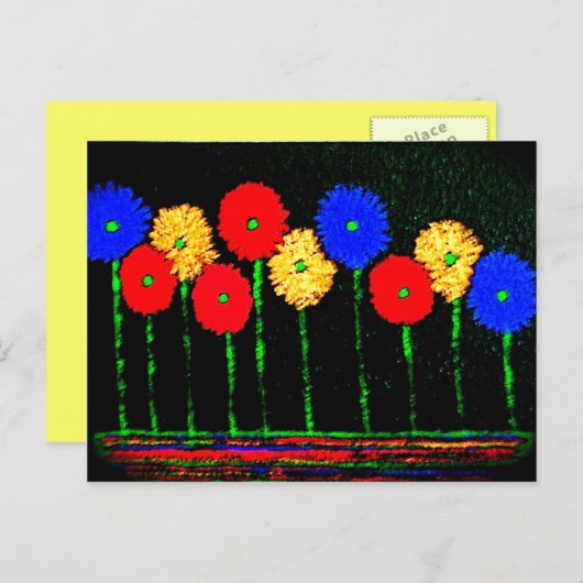 Balloons und Blume Save the Date Postkarte (Vorne/Hinten)