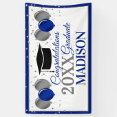 Balloons und Confetti Herzlichen Glückwunsch Gradu Banner (Vertikal)