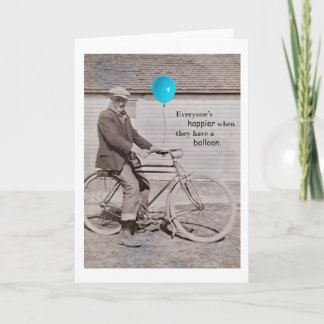 Balloons und ein Bike, Humor Note Card