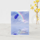 Balloons und Rainbow-Beileid Danke-Card Karte (Gelbe Blume)