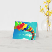 Balloons und Sky Notecard Karte (Gelbe Blume)