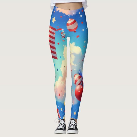 Balloons und Sterne Leggings (Vorderseite)