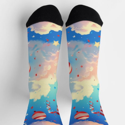 Balloons und Sterne Socken (Oben)