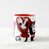 Balloons Valentine Zweifarbige Tasse (Mittel)