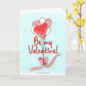 Balloons Valentine's Day Card Karte (Gelbe Blume)