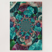 Balloons Vintag antikes dunkeltürkisfarbenes Aquam Puzzle (Vertikal)