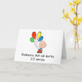 Balloons voller Furzen Karte (Gelbe Blume)