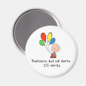 Balloons voller Furzen Magnet (Vorderseite/Rückseite)