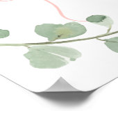 Balloons Watercolor Gender Reveal willkommen Poster (Ecke)