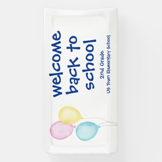 Balloons willkommen zurück zur Schule Banner (Vertikal)