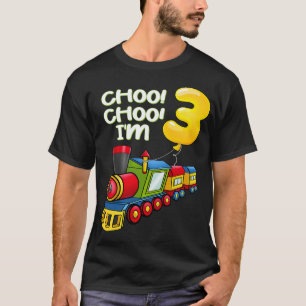Balloons Youth Im 3 Jahre Old Boys Train 3. Geburt T-Shirt
