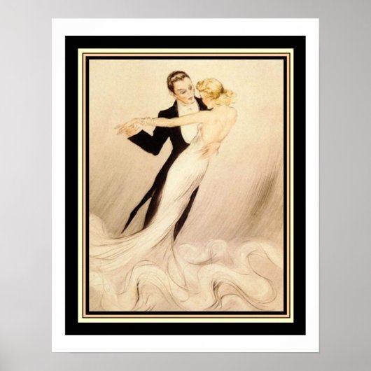 "Ballroom Dance" 16 x 20 Art Deco Print Poster (Vorne)