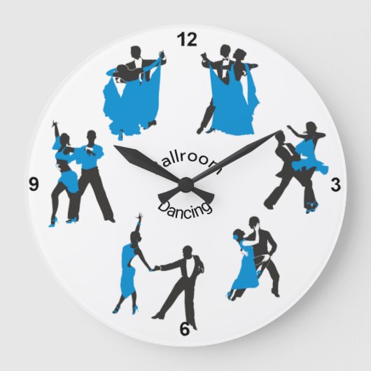 Ballroom Dance Acrylic Wall Clock Große Wanduhr (Vorderseite)