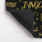 Ballroom Dance All Over Pattern Gold Imitats Glitz Mousepad (Ecke)
