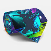 Ballroom Dance Couple 3 auf beleuchtetem Tanzboden Krawatte (Gerollt)