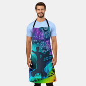 Ballroom Dance Couple 3 auf beleuchtetem Tanzboden Schürze (Getragen)