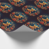 Ballroom Dance Couple Christmas Geschenkpapier (Ecke)