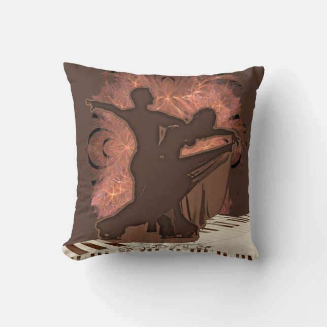 Ballroom Dance Couple on Piano Keys Kissen (Vorderseite)