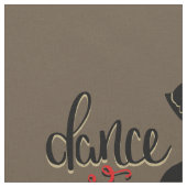 Ballroom Dance Couple Tan Black 9" Stoff (Nahaufnahme)