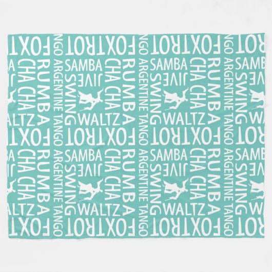 Ballroom Dance Fleece Blanket (Vorderseite (Horizontal))