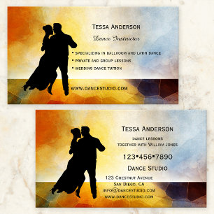 Ballroom Dance Instructor Business Card Visitenkarte