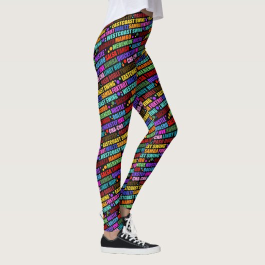 Ballroom Dance | Tanzstile | Farbdruck Leggings (Rechts)