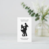 Ballroom Dance Teacher Dancing School Social Media Visitenkarte (Stehend Vorderseite)
