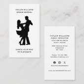 Ballroom Dance Teacher Dancing School Social Media Visitenkarte (Vorne/Hinten)