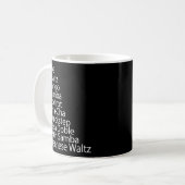 Ballroom Dancer 10 Traditionelle Tänze Kaffeetasse (Vorderseite Links)
