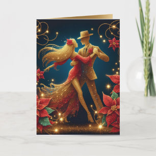 Ballroom Dancers Holidays Weihnachtskarte Karte