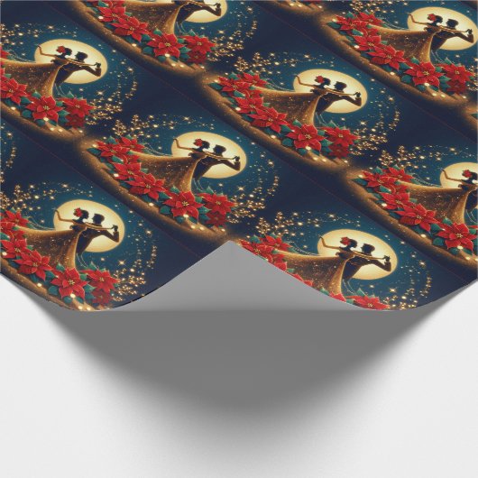 Ballroom Dancers Mondlicht Weihnachten Geschenkpapier (Ecke)