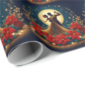 Ballroom Dancers Mondlicht Weihnachten Geschenkpapier (Rolleneckpunkt)