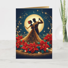 Ballroom Dancers Mondlicht Weihnachtskarte Karte