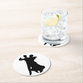 Ballroom Dancers Runder Pappuntersetzer (Vor Ort)