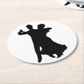 Ballroom Dancers Runder Pappuntersetzer (Angewinkelt)