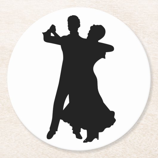 Ballroom Dancers Runder Pappuntersetzer (Vorderseite)