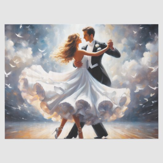 Ballroom Dancing Ephemera Möbeldekoupage Seidenpapier (Vorderseite)