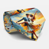 Ballroom Dancing Paare Tanzmusik Band Krawatte (Gerollt)