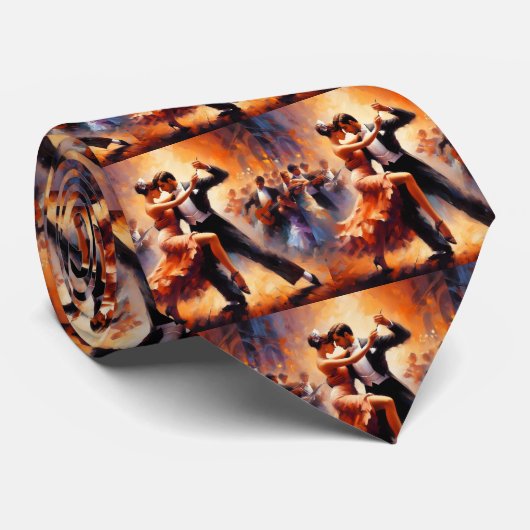 Ballroom Dancing Paare Tanzmusik Band Krawatte (Gerollt)