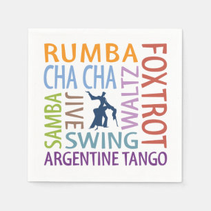 Ballroom Dancing Paper Napkin Serviette