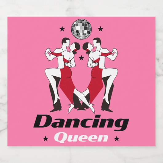 Ballroom Dancing Queen Schaumweinetikett (Einzelnes Label)